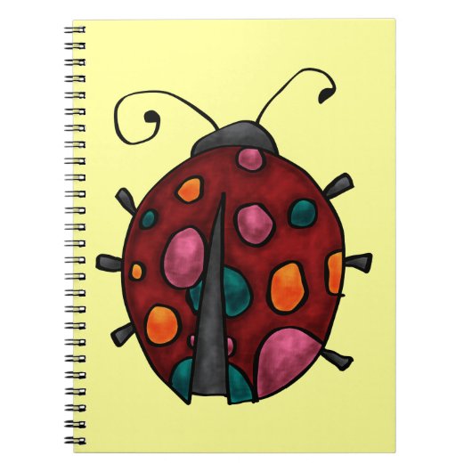 Niedlicher Cartoon Ladybug Notizblock (Vorderseite)