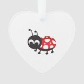 Niedlicher Cartoon Ladybug Ornament (Vorderseite)