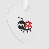 Niedlicher Cartoon Ladybug Ornament (Vorderseite)