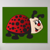 Niedlicher Cartoon Ladybug Poster (Vorne)