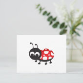 Niedlicher Cartoon Ladybug Postkarte (Stehend Vorderseite)