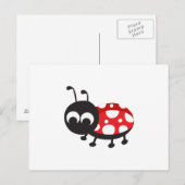 Niedlicher Cartoon Ladybug Postkarte (Vorne/Hinten)
