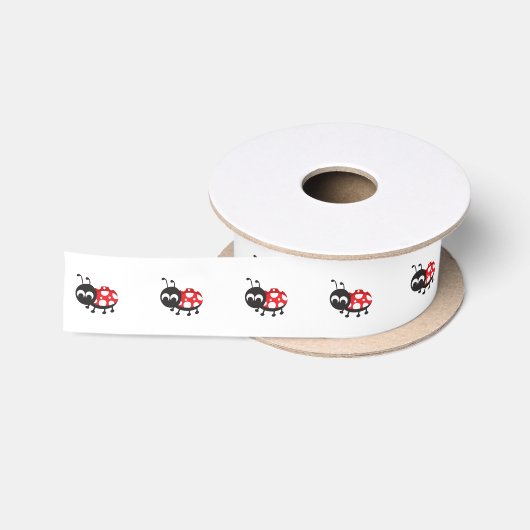 Niedlicher Cartoon Ladybug Satinband (Spule)