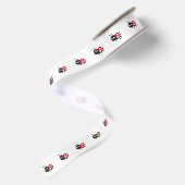 Niedlicher Cartoon Ladybug Satinband (Rückseite)