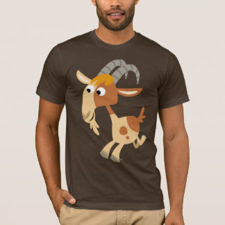 Niedlicher Cartoon-laufender Ziegen-T - Shirt