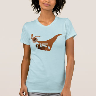 Niedlicher Cartoon Leaping Kangaroo Frauen T - Shi T-Shirt