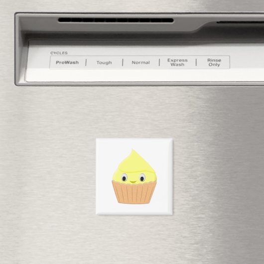 Niedlicher Cartoon Lemon Cupcake Magnet (In Situ (Geschirrspüler))