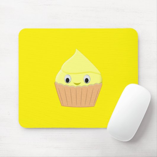 Niedlicher Cartoon Lemon Cupcake Mousepad (Mit Mouse)