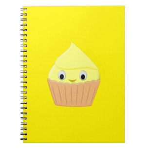 Niedlicher Cartoon Lemon Cupcake Notizblock