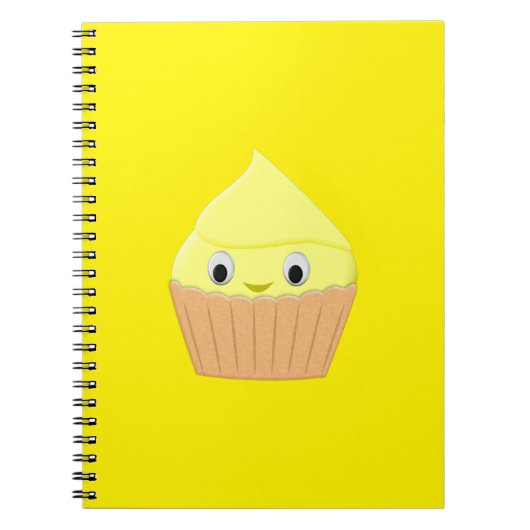 Niedlicher Cartoon Lemon Cupcake Notizblock (Vorderseite)