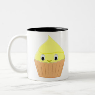 Niedlicher Cartoon Lemon Cupcake Zweifarbige Tasse