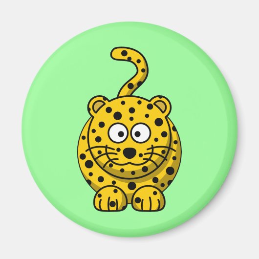 Niedlicher Cartoon Leopard Magnet (Vorne)