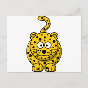 Niedlicher Cartoon Leopard Postkarte