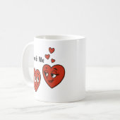 Niedlicher Cartoon Liebe Herz Kaffeetasse (Vorderseite Links)