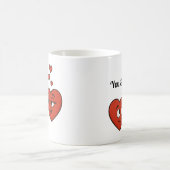 Niedlicher Cartoon Liebe Herz Kaffeetasse (Mittel)