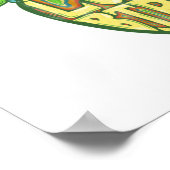 Niedlicher Cartoon liebt Vögel Poster (Ecke)