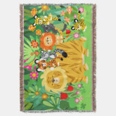 Niedlicher Cartoon Liger und Freundethrow-Decke Decke (Vorderseite Vertikal)