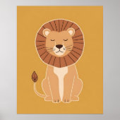 Niedlicher Cartoon Lion Kinderzimmer Poster (Vorne)