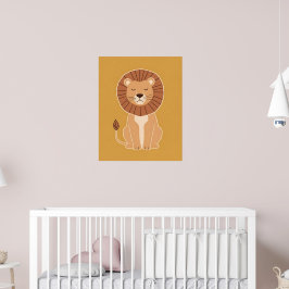 Niedlicher Cartoon Lion Kinderzimmer Poster