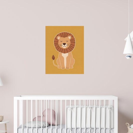 Niedlicher Cartoon Lion Kinderzimmer Poster (Kinderzimmer 2)