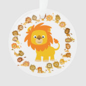 Niedlicher Cartoon Lion Mandala Akrylorische Ornam Ornament (Vorderseite)
