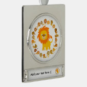 Niedlicher Cartoon Lion Mandala Banner Ornament (Rechts)