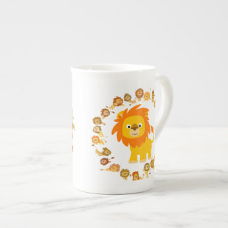 Niedlicher Cartoon Lion Mandala Bone China Tasse