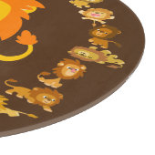 Niedlicher Cartoon Lion Mandala Cutting Board Schneidebrett (Ecke)
