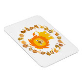 Niedlicher Cartoon Lion Mandala Flexible Magnet (Rechte Seite)
