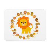 Niedlicher Cartoon Lion Mandala Flexible Magnet (Horizontal)