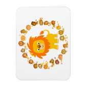 Niedlicher Cartoon Lion Mandala Flexible Magnet (Vertikal)
