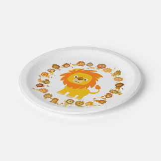 Niedlicher Cartoon Lion Mandala Paper Teller