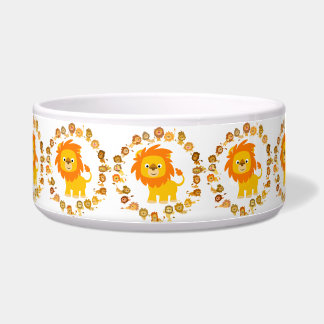 Niedlicher Cartoon Lion Mandala Pet Bowl Napf