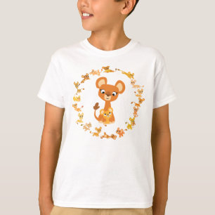 Niedlicher Cartoon Lionesses Mandala Children T - T-Shirt