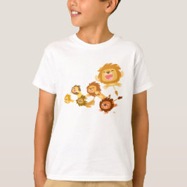 Niedlicher Cartoon Lions Parade Kinder T - Shirt