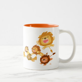 Niedlicher Cartoon Lions Parade Tasse