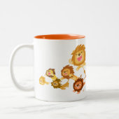 Niedlicher Cartoon Lions Parade Tasse (Links)