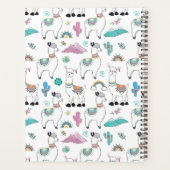 Niedlicher Cartoon Llama Pattern Planer (Rückseite)