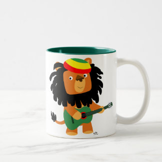 Niedlicher Cartoon Löwe der Zion-Tasse Zweifarbige Tasse