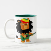 Niedlicher Cartoon Löwe der Zion-Tasse Zweifarbige Tasse (Links)