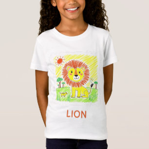 Niedlicher Cartoon Löwe - Kinder Tierart T-Shirt