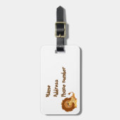 Niedlicher Cartoon Löwe Vater und Cub Gepäckanhäng Gepäckanhänger (Vorderseite vertikal)