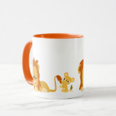 Niedlicher Cartoon Löwe Vater und Cub Tasse (Vorderseite Links)