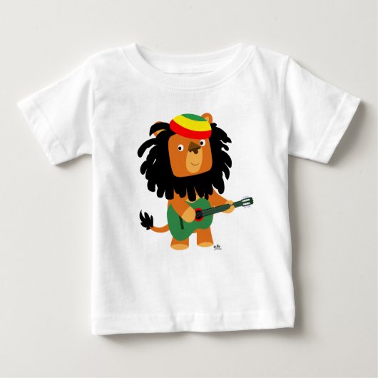 Niedlicher Cartoon Löwe von Zion Baby T - Shirt (Vorderseite)