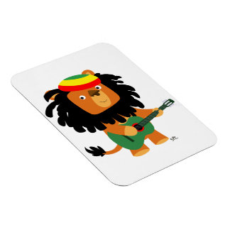 Niedlicher Cartoon Löwe von Zion Flexible Magnet