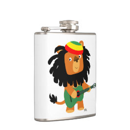Niedlicher Cartoon Löwe von Zion Hip Flask Flachmann