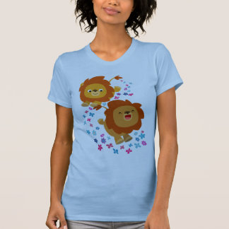 Niedlicher Cartoon Löwen im Garten T - Shirt