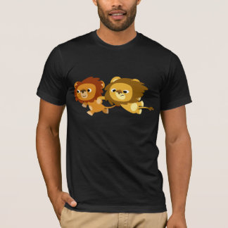 Niedlicher Cartoon Löwen in eiligen T - Shirt