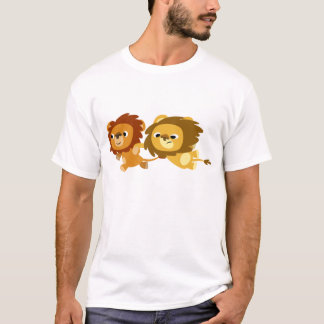 Niedlicher Cartoon Löwen in einem eiligen T - Shir T-Shirt