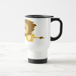 Niedlicher Cartoon Löwen in einer eiligen Tasse de
